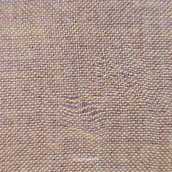 Mila Schon Linen Scarf Yellow Green Brown Earth Tones - Picture 8 of 14